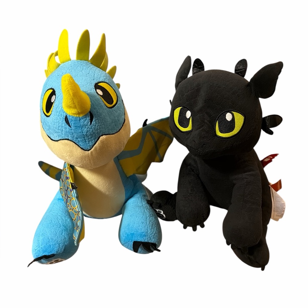 Build A Bear How to Train Your Dragon Toothless Stormfly Plush Bundle Dreamworks